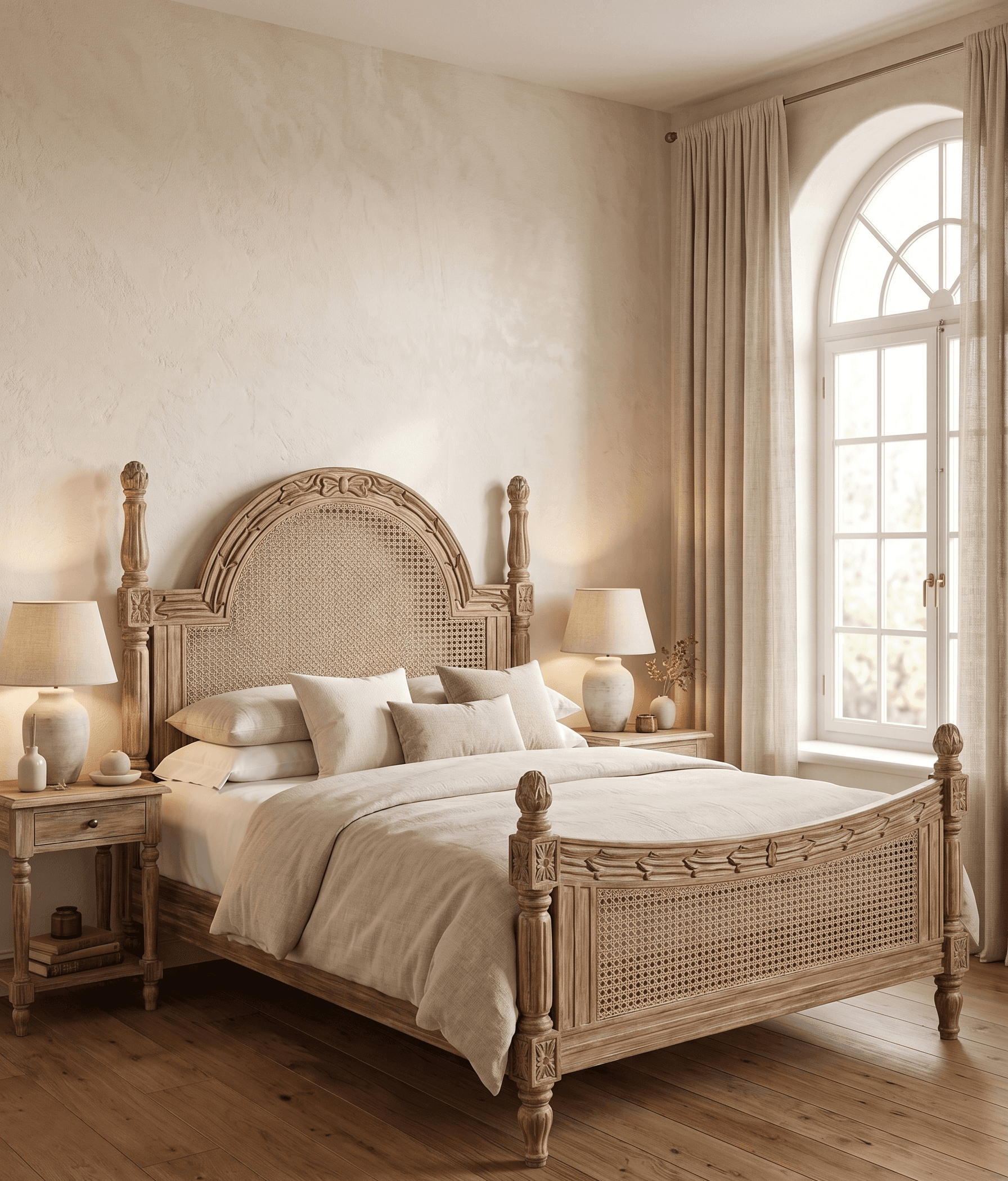 Vintage Cane Bed 